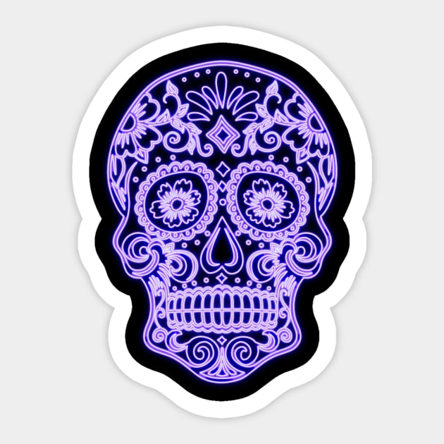 Neon skull Sticker by Kiboune